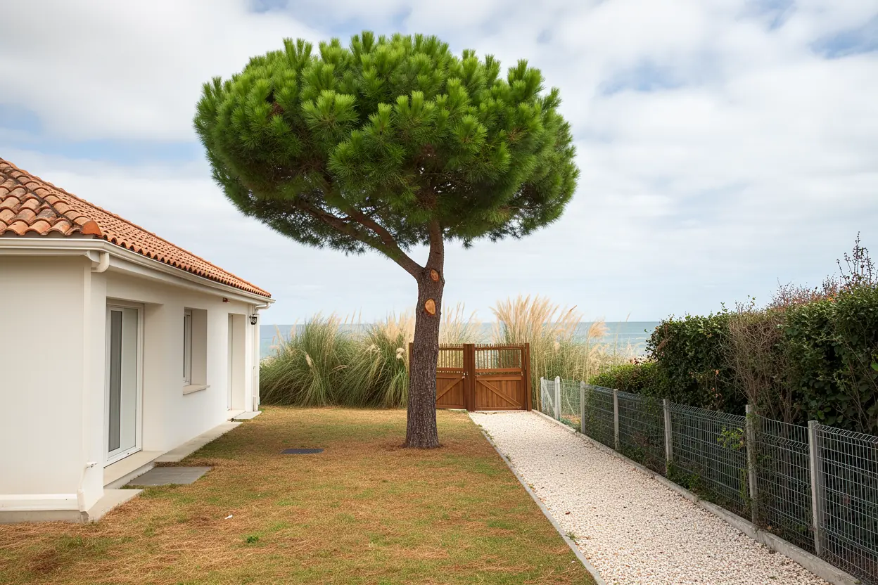 Pin équilibré après élagage à Châtelaillon-Plage