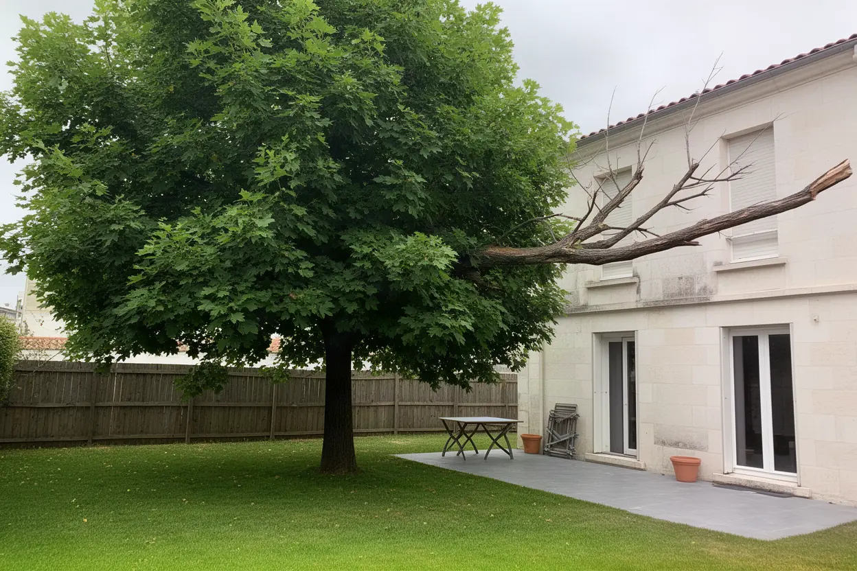 Grand arbre rochelais avant éclaircie du houppier