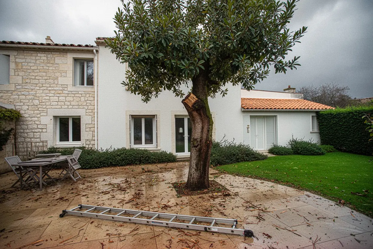 Arbre sécurisé après élagage à La Rochelle