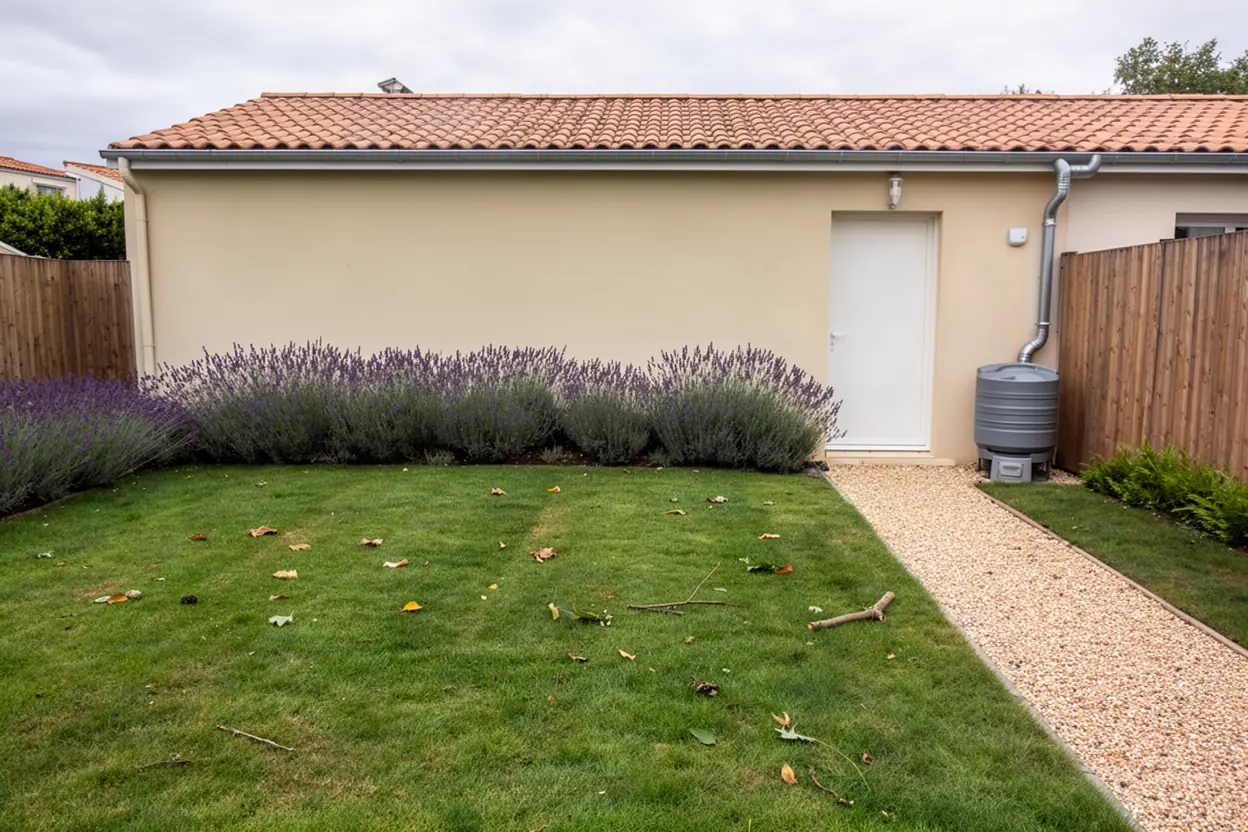 Jardin propre après ramassage des déchets verts à Angoulins
